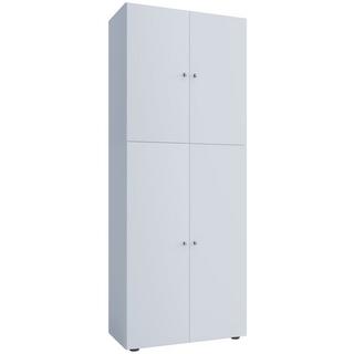 VCM Holz Besenschrank Staubsauger Putzschrank Haushaltsschrank Drehtüren Lona  