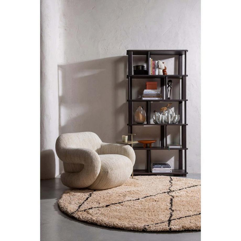 mutoni Fauteuil Folke chenille nature chinée  