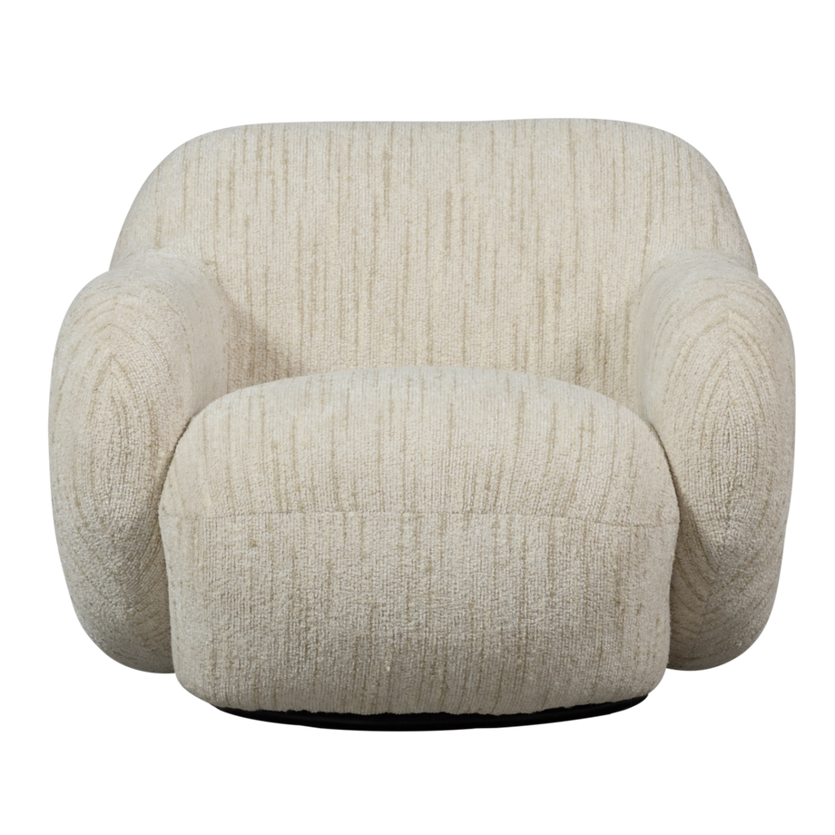 mutoni Fauteuil Folke chenille nature chinée  