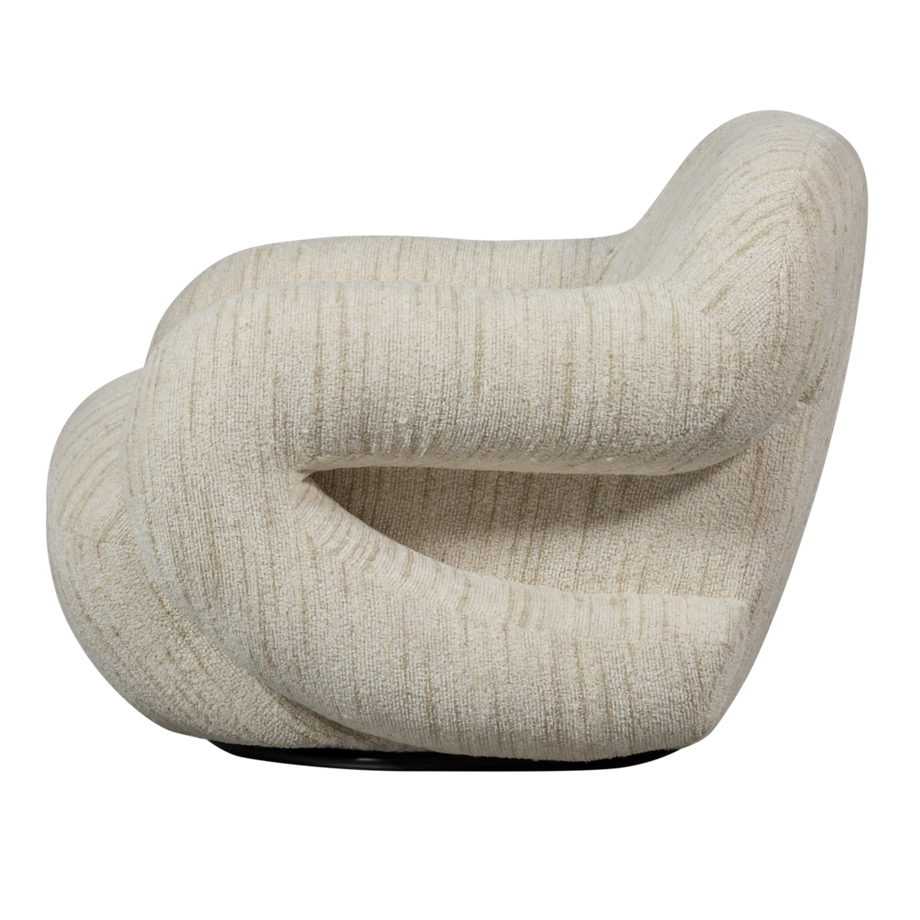 mutoni Fauteuil Folke chenille nature chinée  