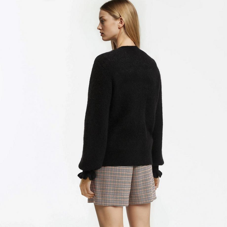 La Redoute Collections Geknöpfte Strickjacke mit Rüschenärmeln  