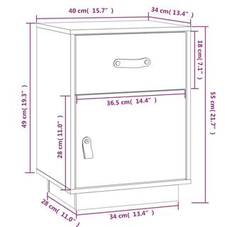 VidaXL Armoire de chevet bois  