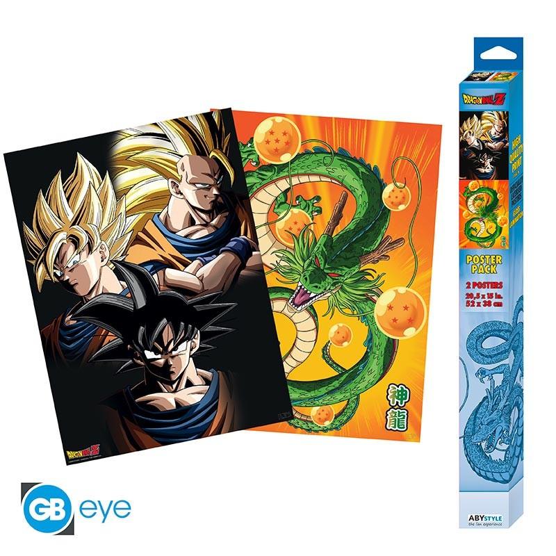 Image of Poster - Packung mit 2 - Dragon Ball - Saiyajin & Shenron