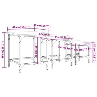 VidaXL tavolino impilabile Legno multistrato  