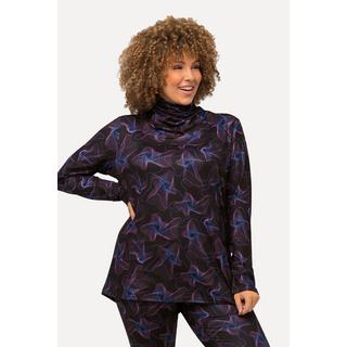 Ulla Popken  Ski-Funktionsshirt, Loop, V-Ausschnitt, Langarm, recycelt 