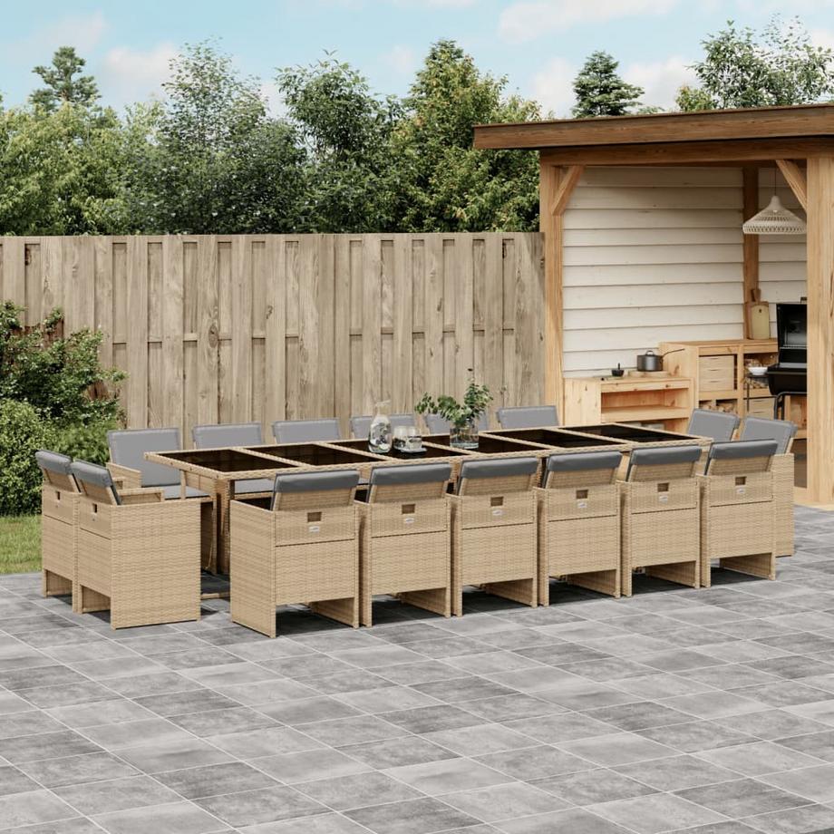 VidaXL set da pranzo da giardino Polirattan  