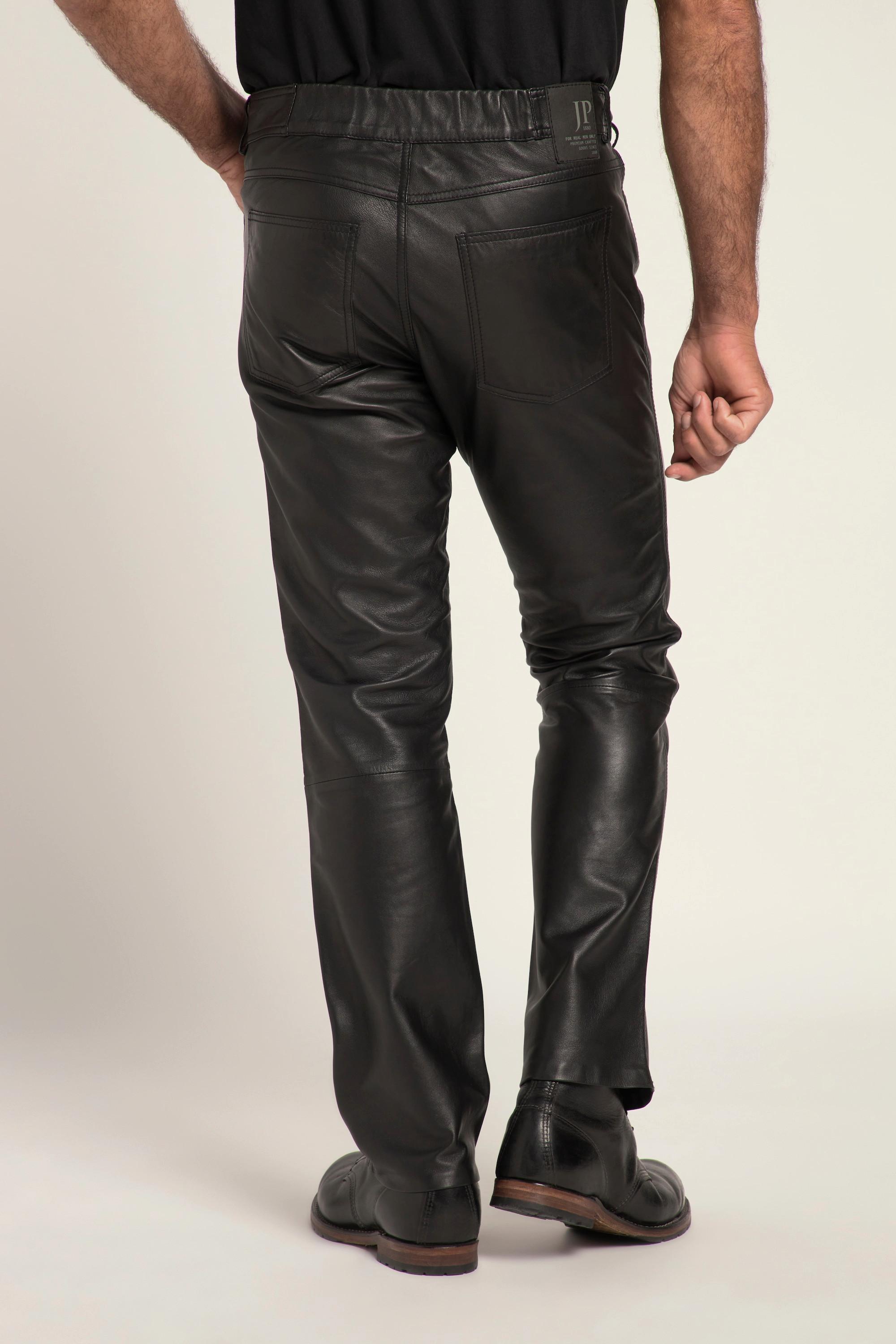 JP1880  Pantalon en cuir nappa d'agneau de grande qualité, coupe Regular 5 poches - jusqu'au 70 