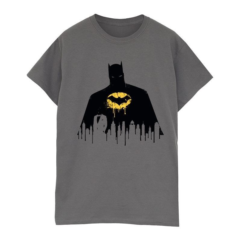 Image of Batman Shadow Paint Tshirt Herren Charcoal Black M