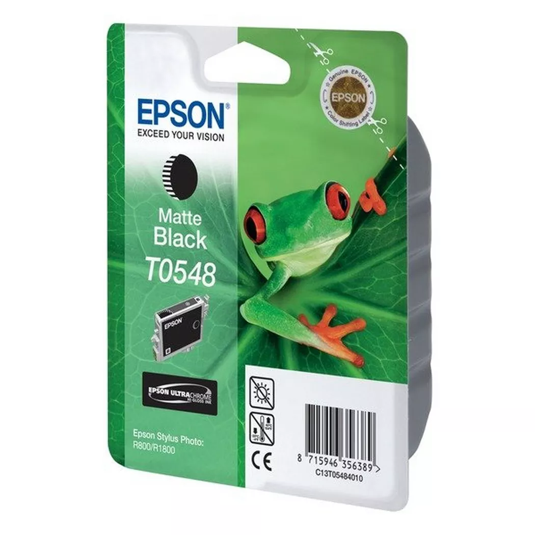 Epson – Tintenpatrone matt schwarz T054840 Stylus Photo R800 400 Seiten, Schwarz, One Size
