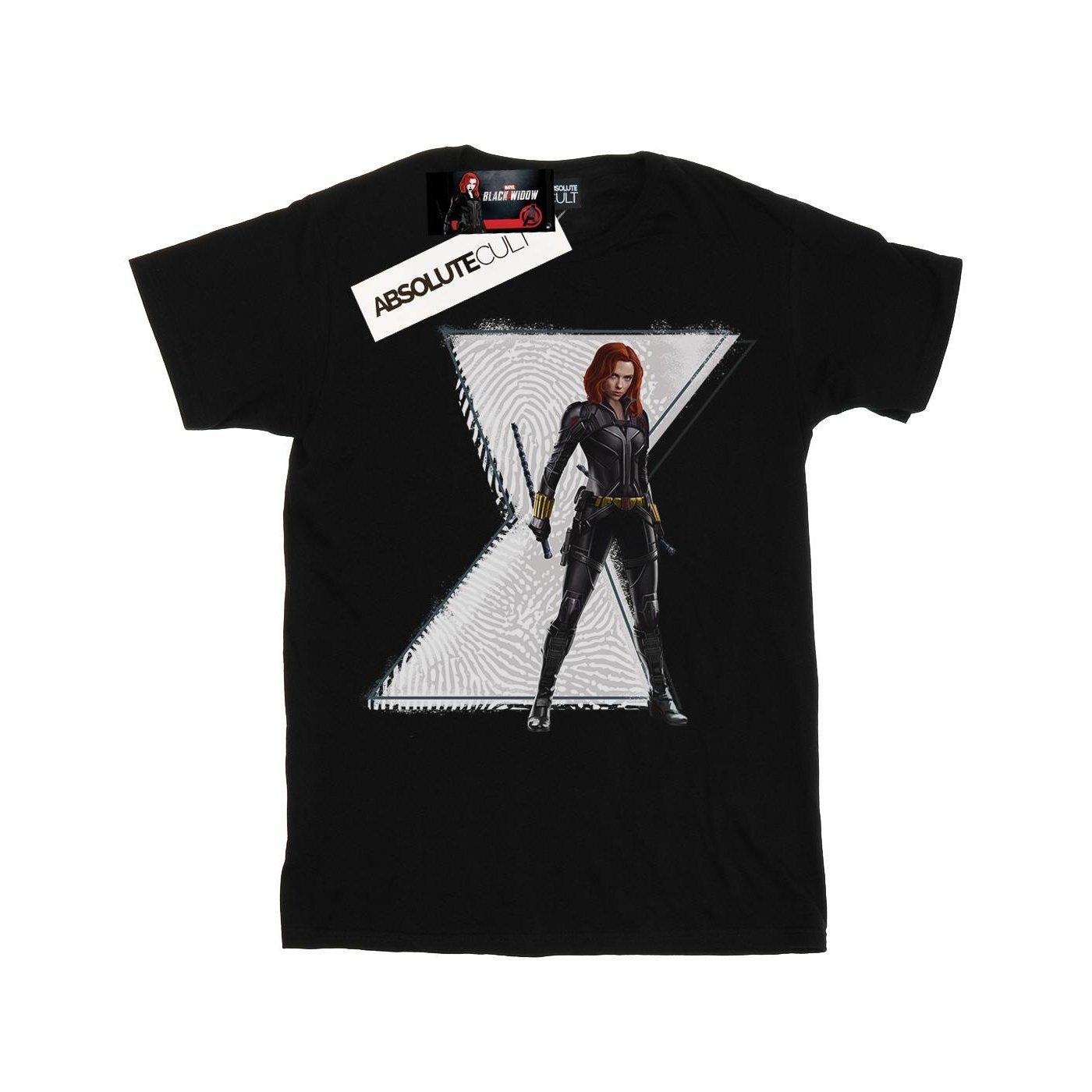 Image of Black Widow Movie Natasha Logo Tshirt Damen Schwarz L