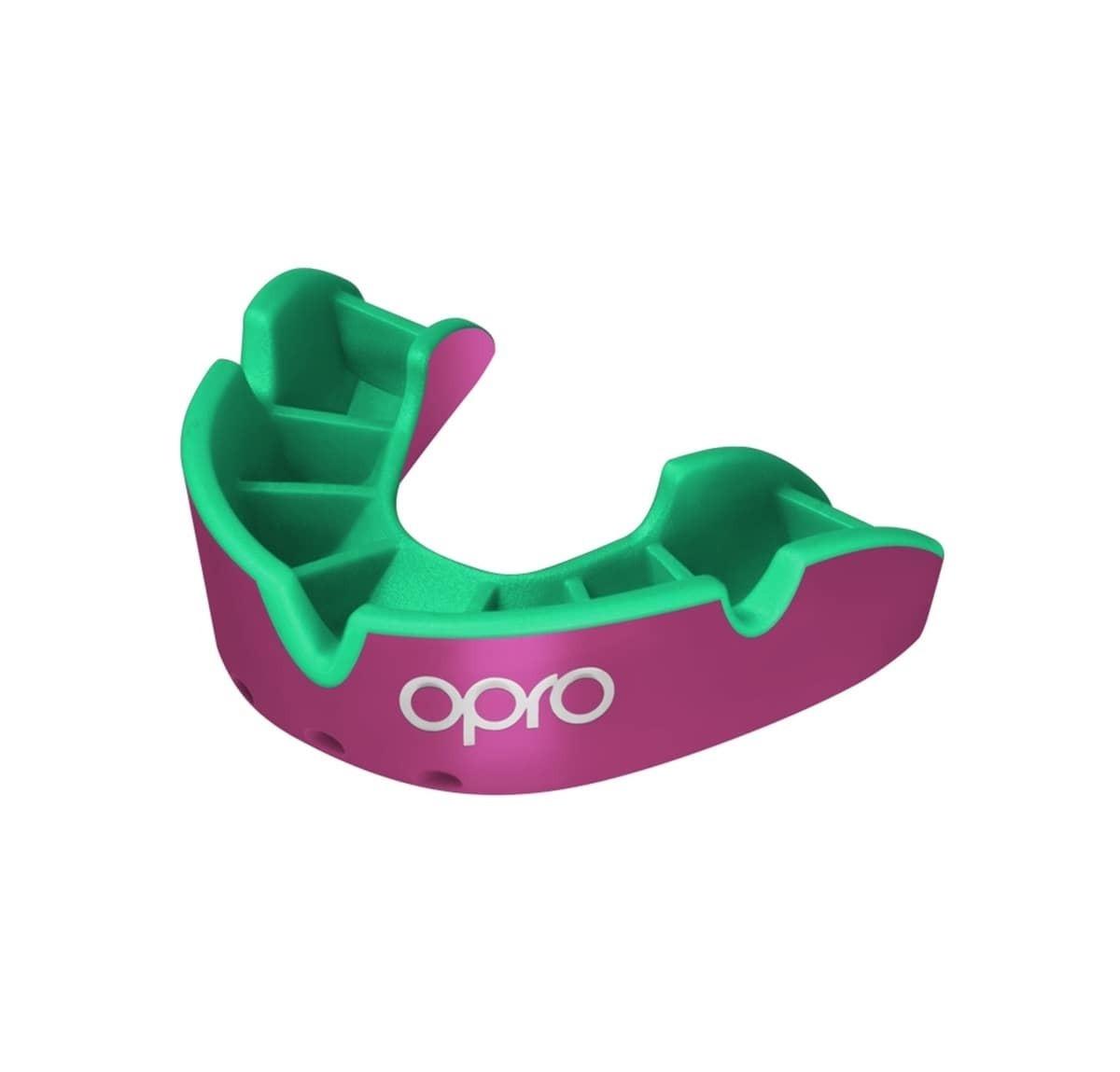 Image of Opro Self-fit Junior Silver - Pink/green Unisex Violett ONE SIZE