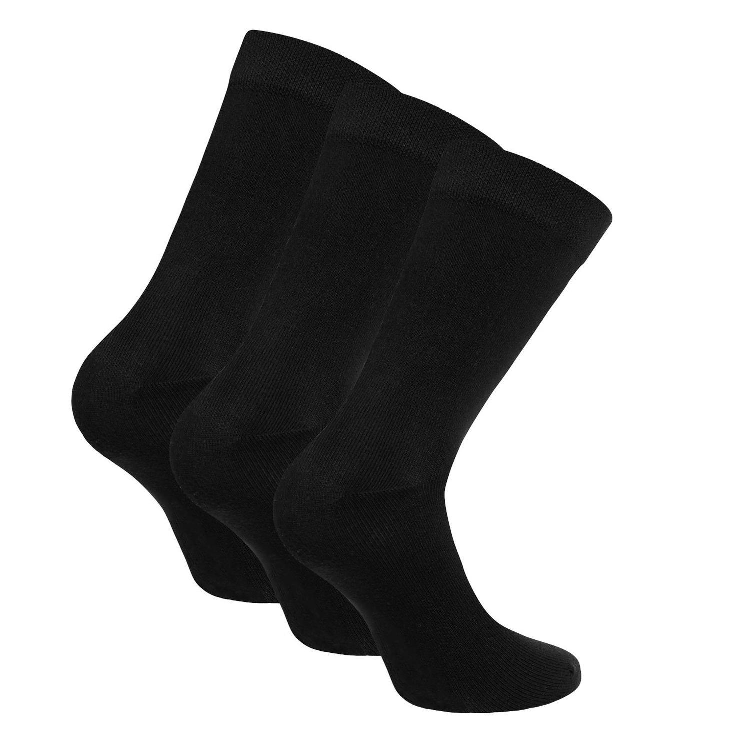 Bestpoint  Chaussettes en Bambou, Noir - Lot de 3 - 41-45 