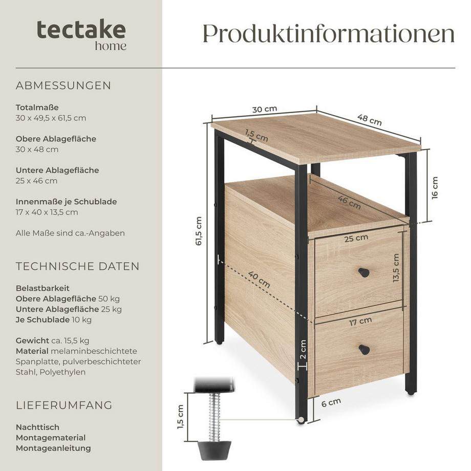 Tectake Comodino Tullamore  