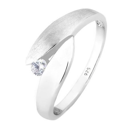 Elli  Bague Solitaire Enveloppé Cristaux De Zircone 