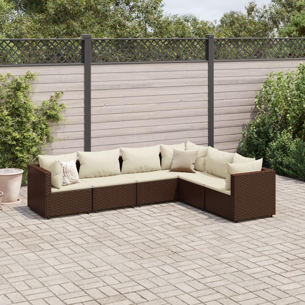 VidaXL set salotto da giardino Polirattan  