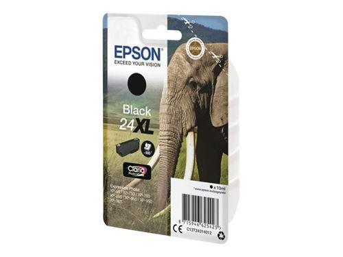 EPSON  Epson 24XL - 10 ml - XL - Schwarz - original - Blister mit RF-  akustischem Alarmsignal - Tintenpatrone - für Expression Photo XP-55, 750, 760, 850, 860, 950, 960; Expression Premium XP-750, 850 