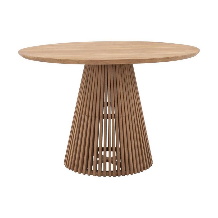 Vente-unique Salle à manger de jardin en teck : 1 table + 4 fauteuils - Naturel clair - TRIANI de MYLIA  
