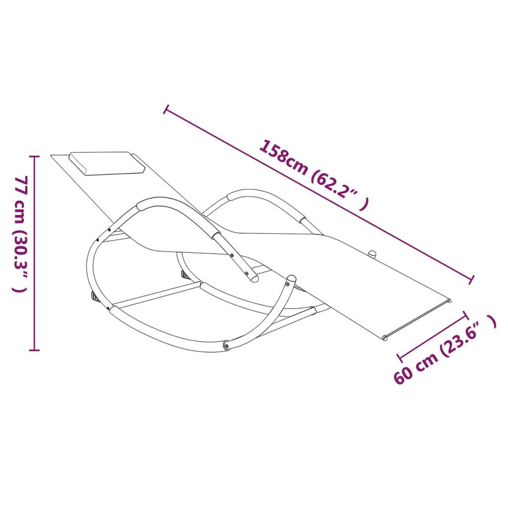 VidaXL Chaise longue  