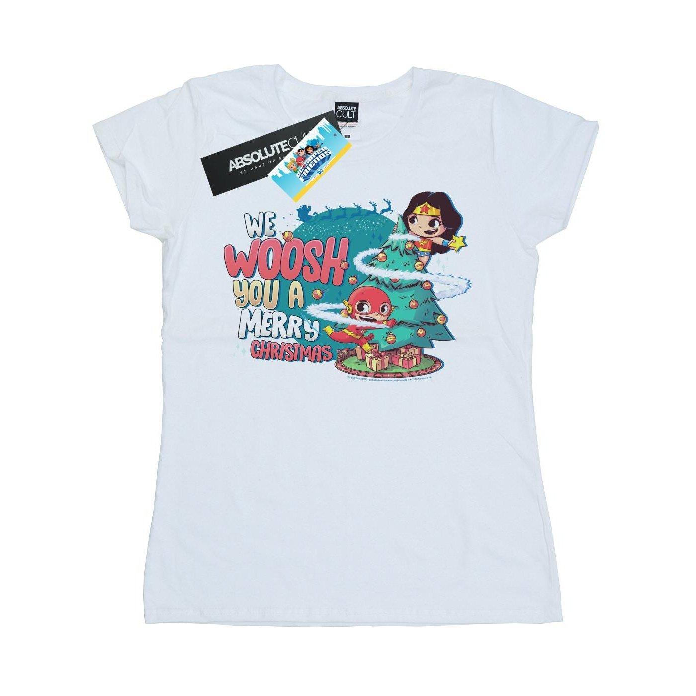 Image of Super Friends We Whoosh You A Merry Christmas Tshirt Damen Weiss L