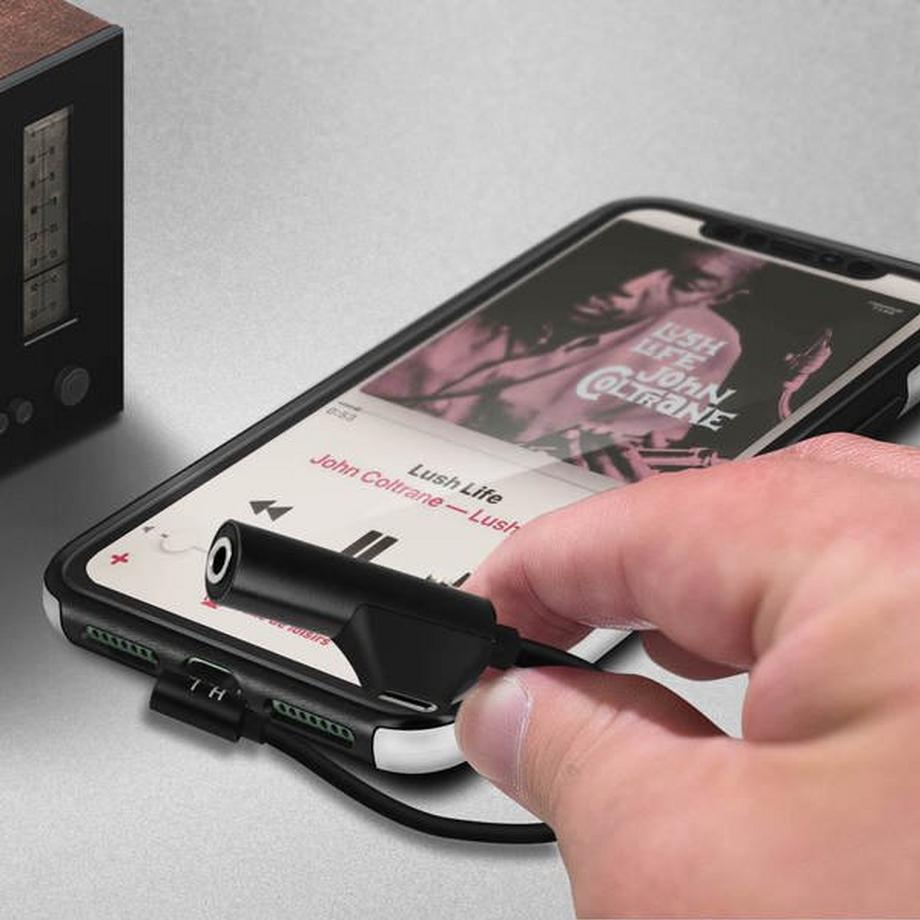 Avizar  Schwarzer Lightning Audio-&Ladeadapter 