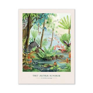 Moulin Roty Plakat Der Wildfluss 30x40cm, Tout autour du monde, Moulin Roty  