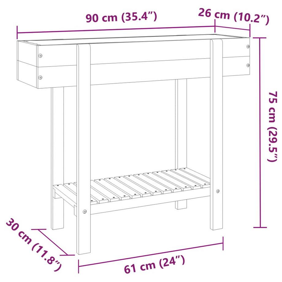 VidaXL Jardinière bois d'acacia  