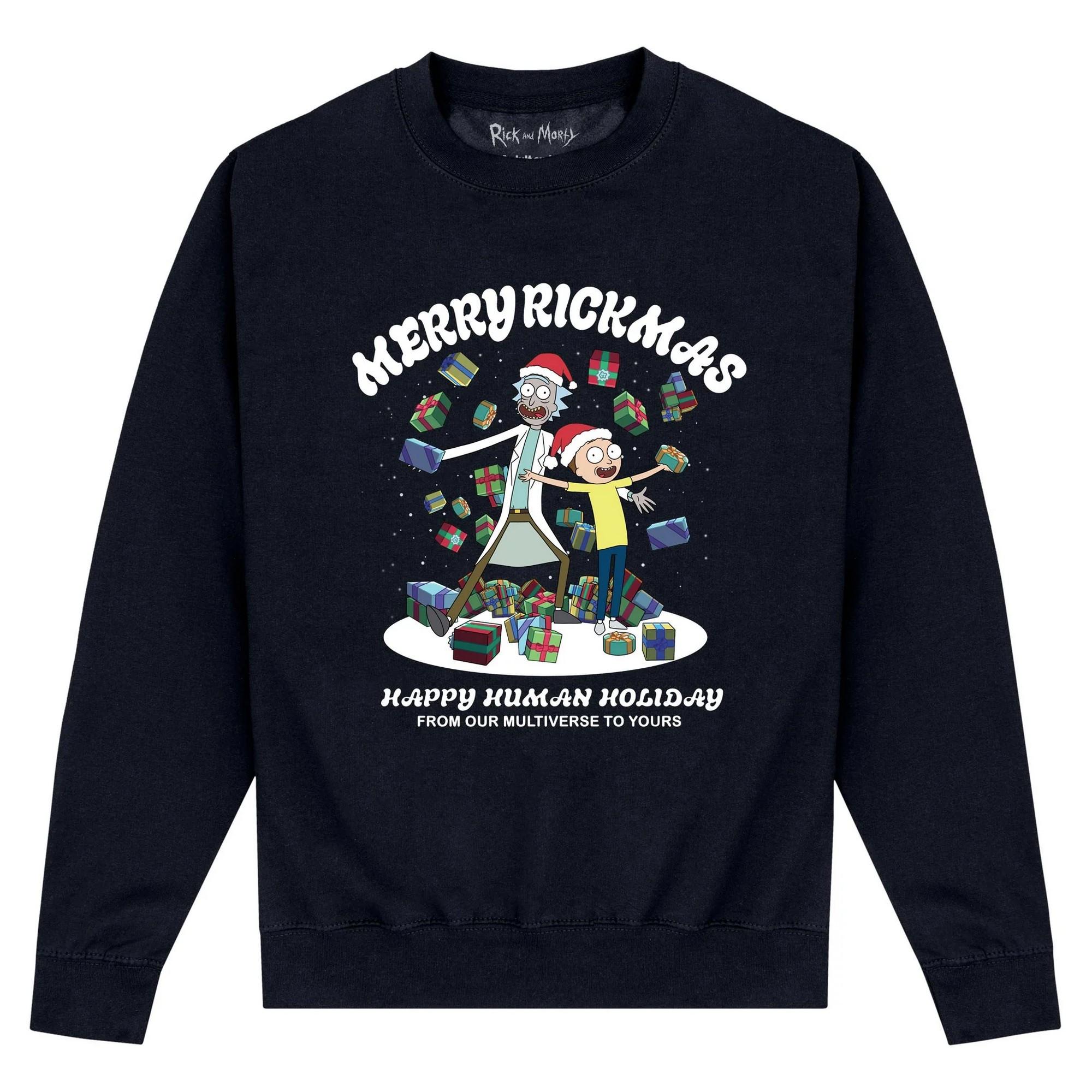 Image of Sweatshirt Weihnachtliches Design Herren Schwarz 3XL