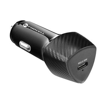 Chargeur Voiture Noir USB-C 20W