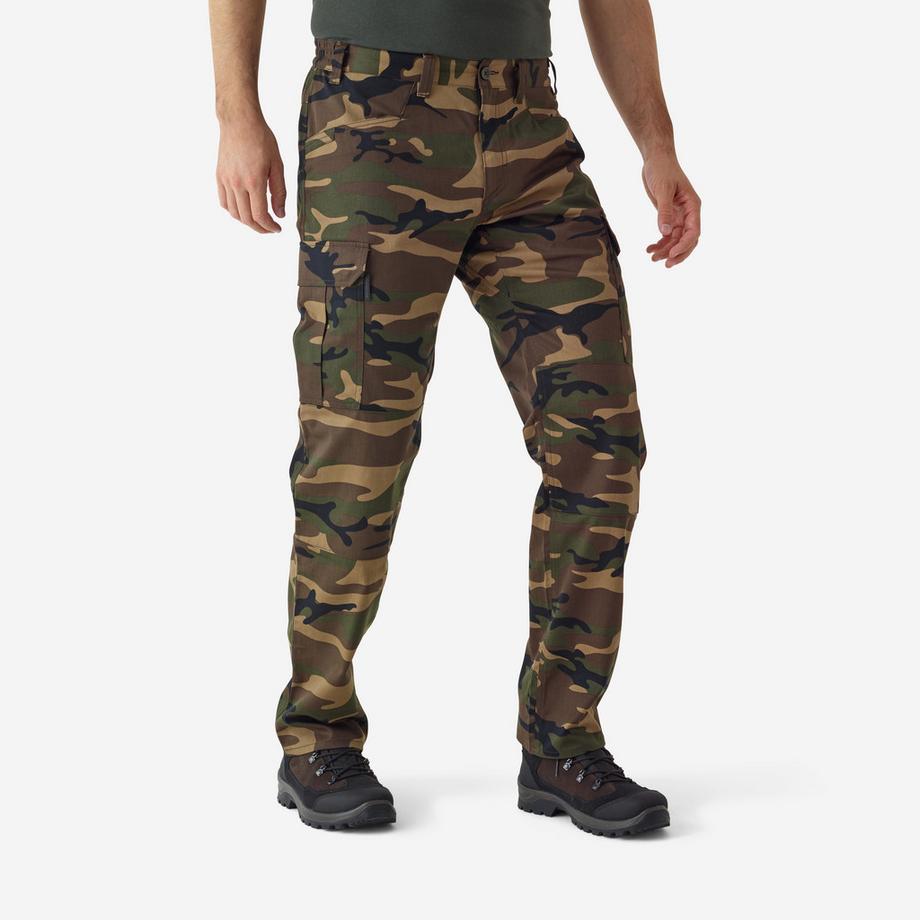 SOLOGNAC  Pantalon cargo résistant, Steppe 500 camouflage vert 