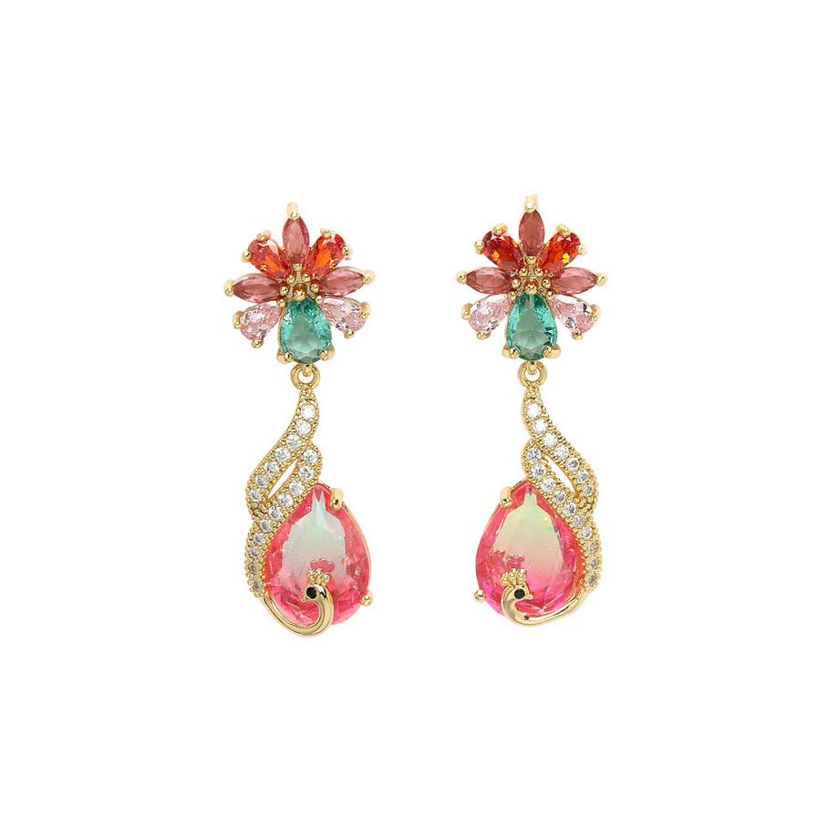 Diva Kollektion Moderner Wirbel-Tropfenohrringe