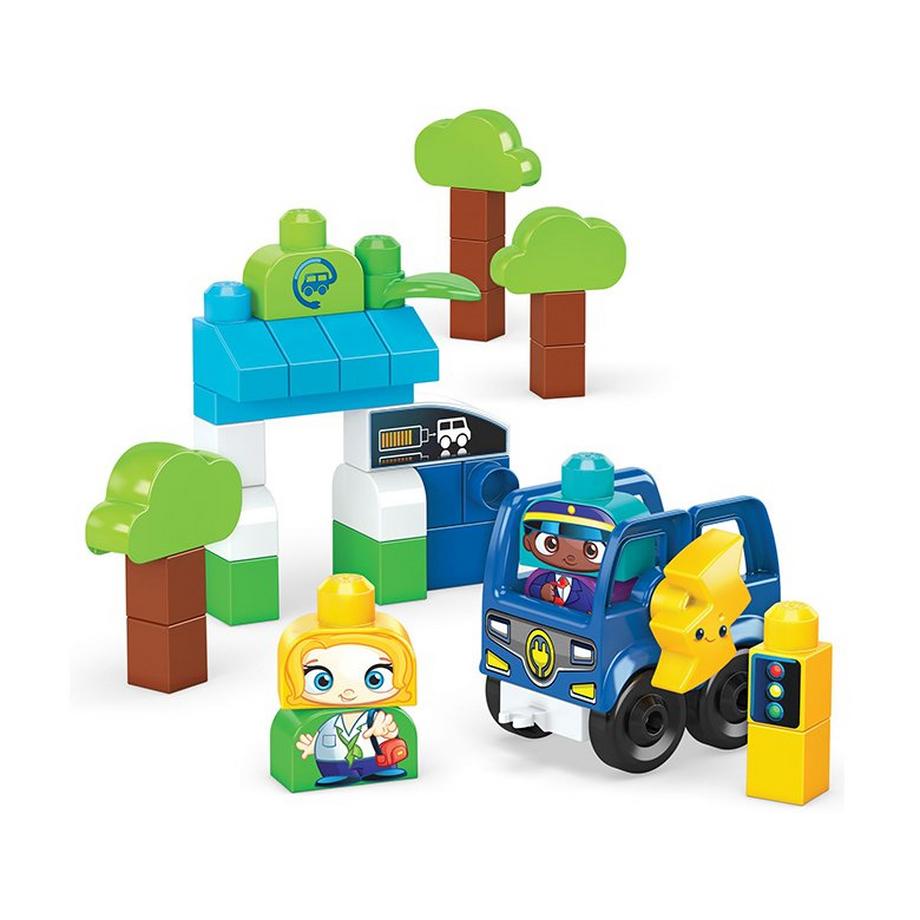 MEGA BLOKS  Green Town Aufladen & Fahren Bus Set (36Teile) 