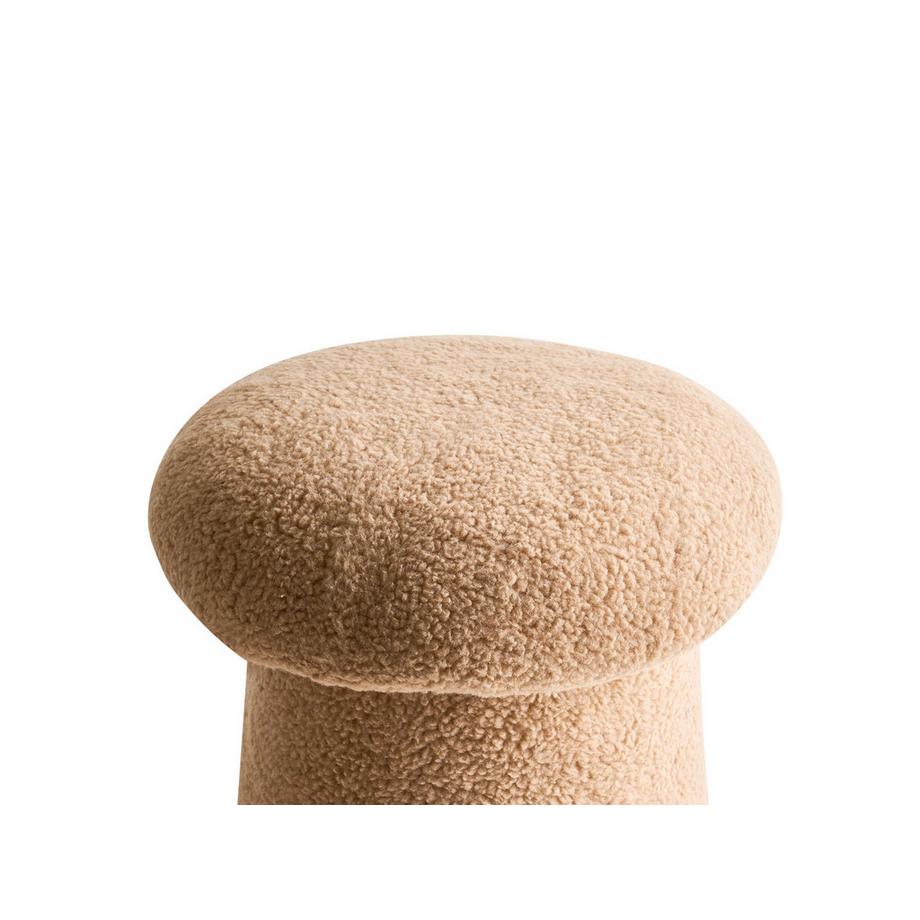 Beliani Pouf en Bouclé Minimaliste EUFAULA  
