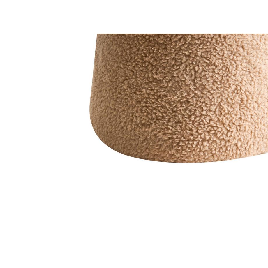 Beliani Pouf en Bouclé Minimaliste EUFAULA  