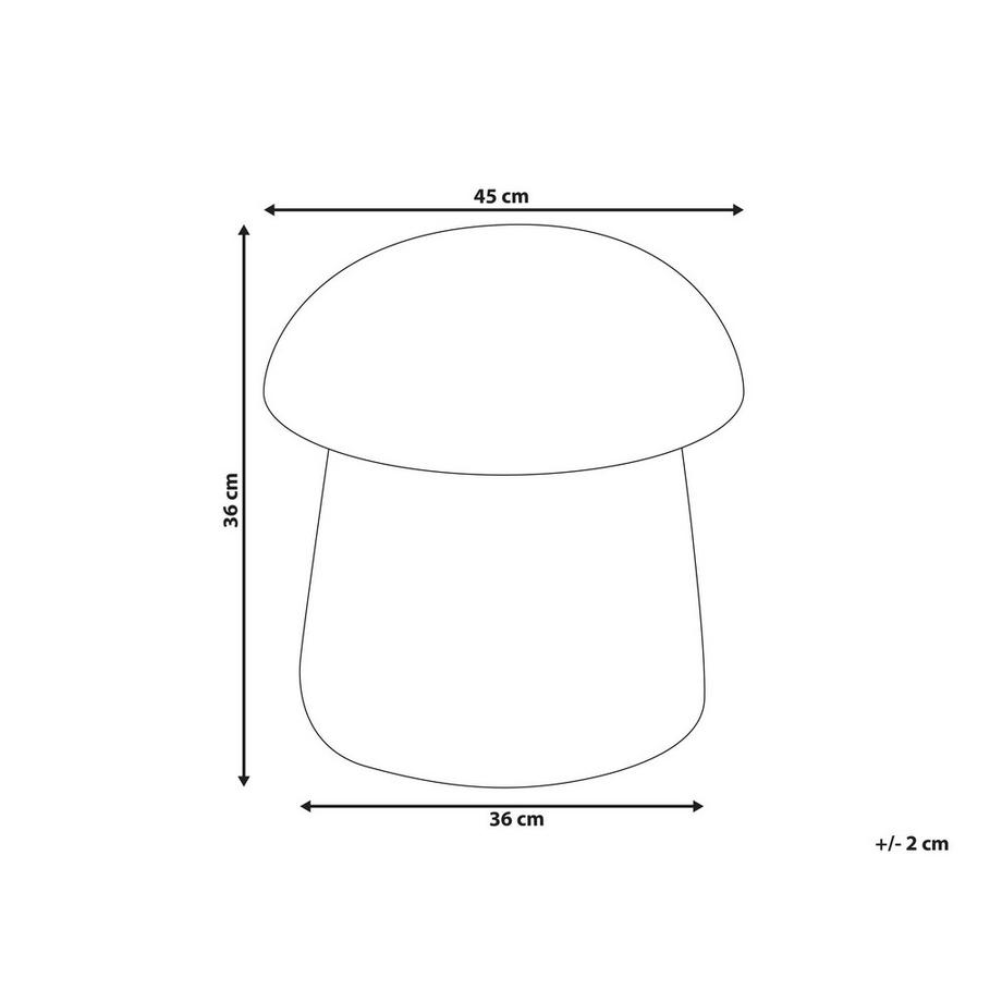 Beliani Pouf en Bouclé Minimaliste EUFAULA  