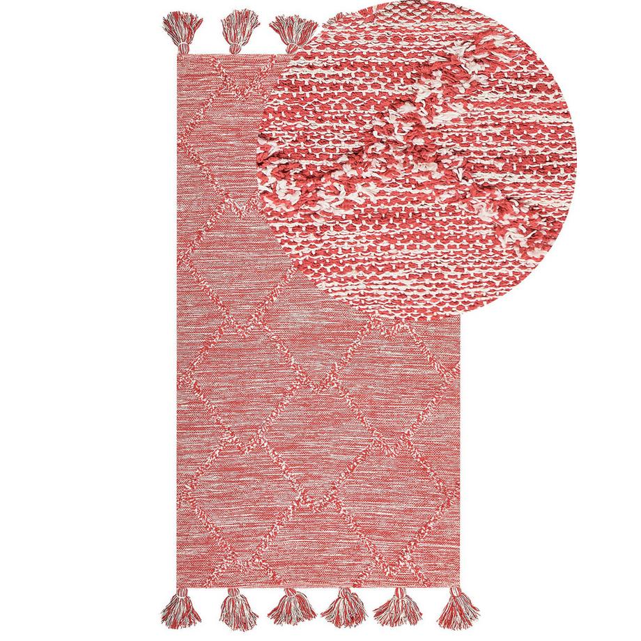 Beliani Tappeto en Cotone  NIGDE  