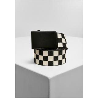 URBAN CLASSICS Karierte und einfarbige Leinengürtel 2er Set  