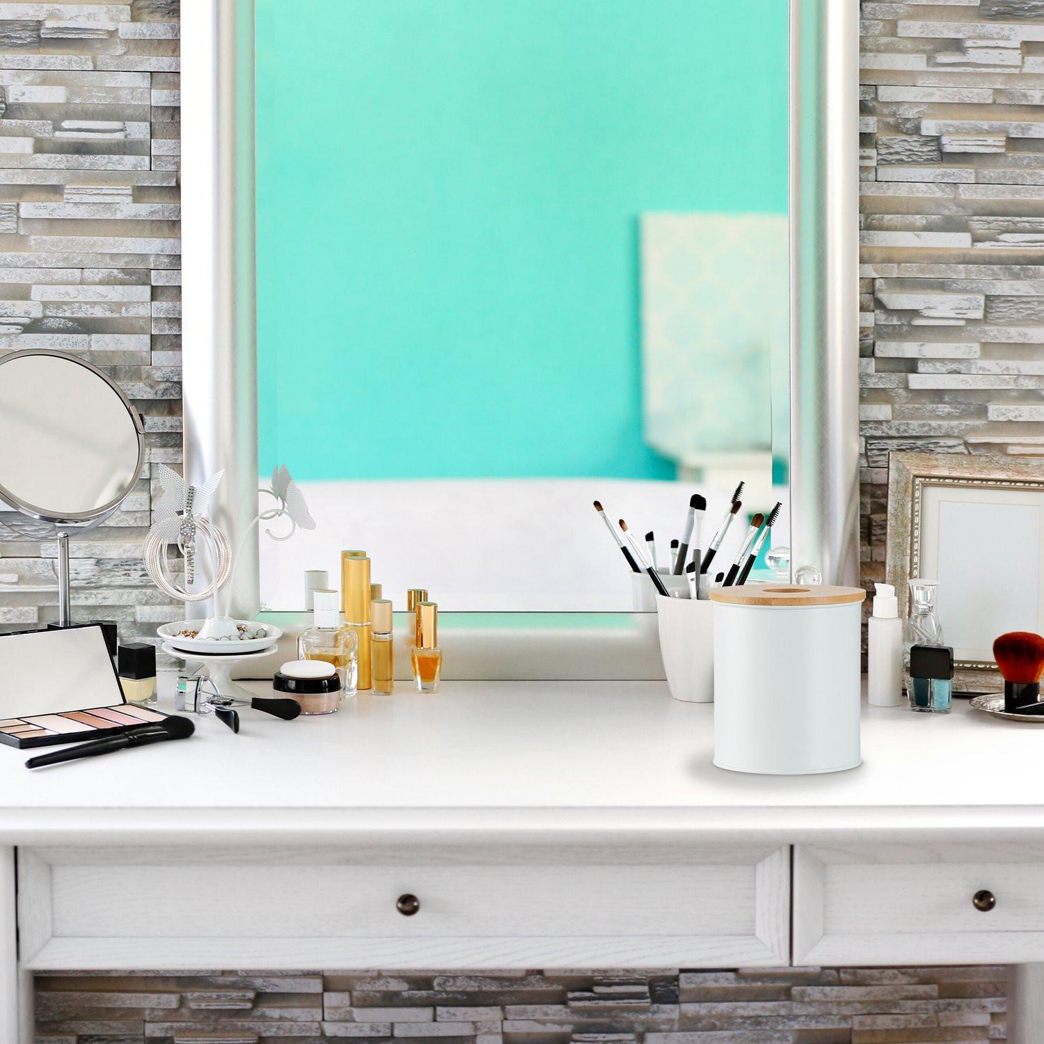 B2X Secchiello per cosmetici da 2 litri con coperchio in bambù  