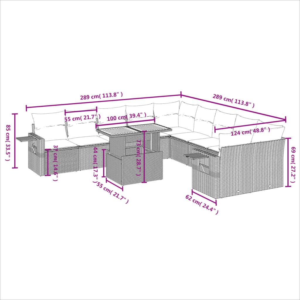 VidaXL Garten sofagarnitur poly-rattan  