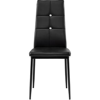 Tectake 8 Esszimmerstühle, Kunstleder mit Glitzersteinen  