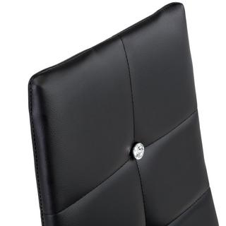 Tectake 8 Esszimmerstühle, Kunstleder mit Glitzersteinen  