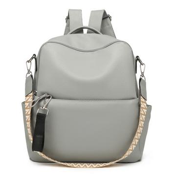 Rucksack Klein - 2 in 1 Rucksack Tasche Leder PU Schultertasche Schulrucksack Wasserdichter Lederrucksack Anti-Diebstahl Daypack für Reisen