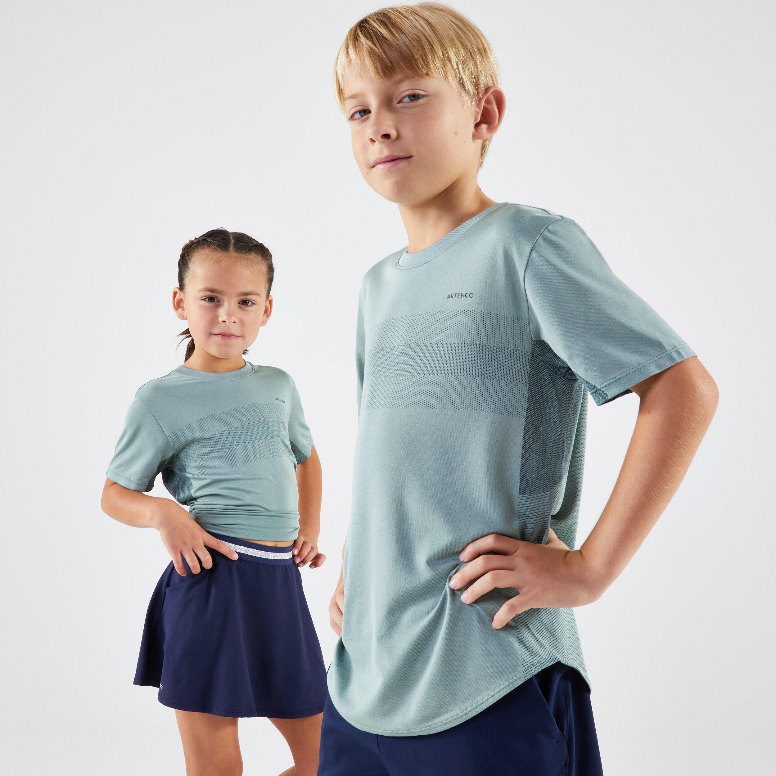 Image of Kurzarmshirt - Basic Unisex Gletscherblau 164/170