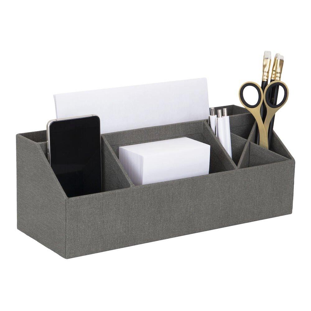 Bigso Box of Sweden ELISA Schreibtisch Organizer   Grau Canvas  