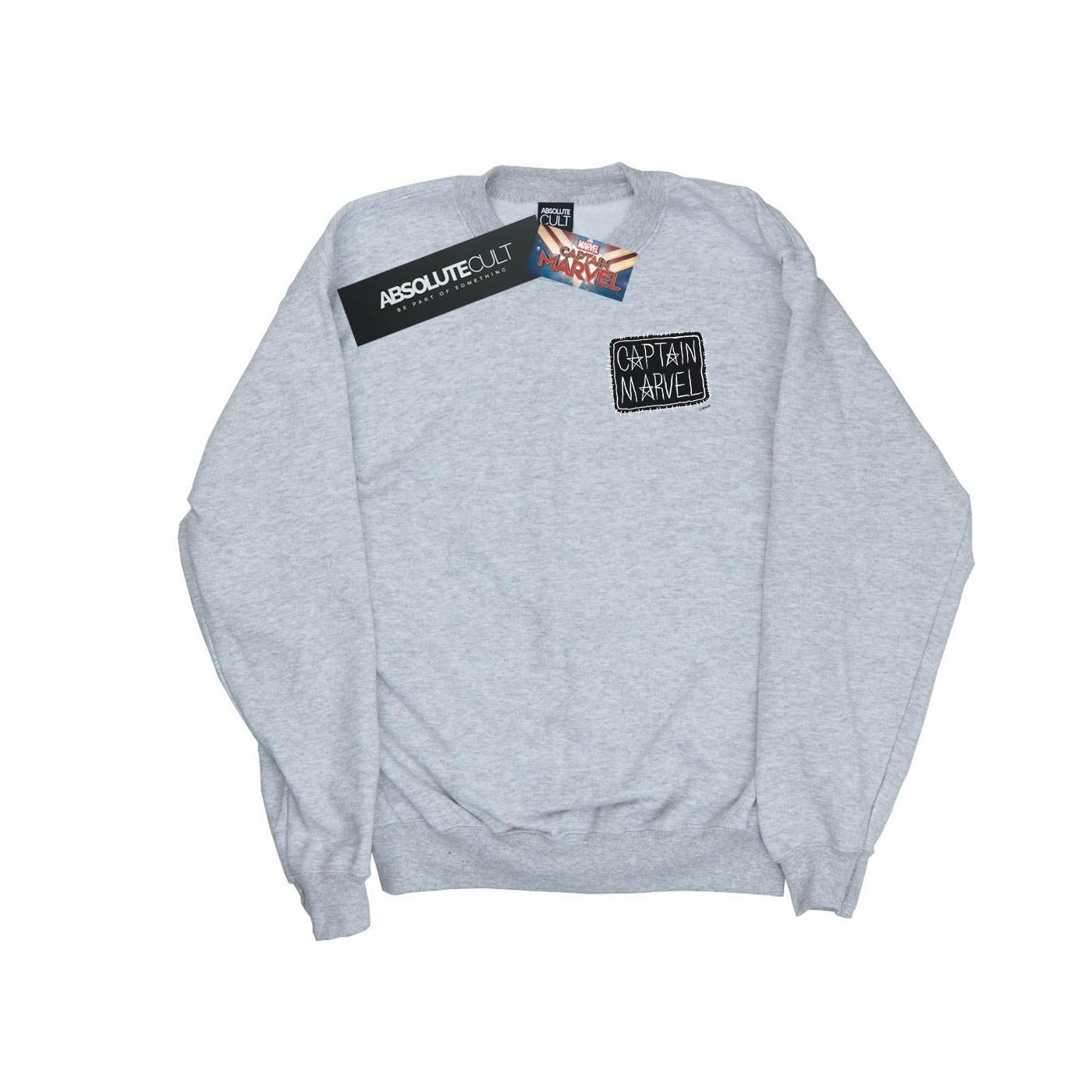 Image of Captain Breast Patch Sweatshirt Mädchen Grau 152-158