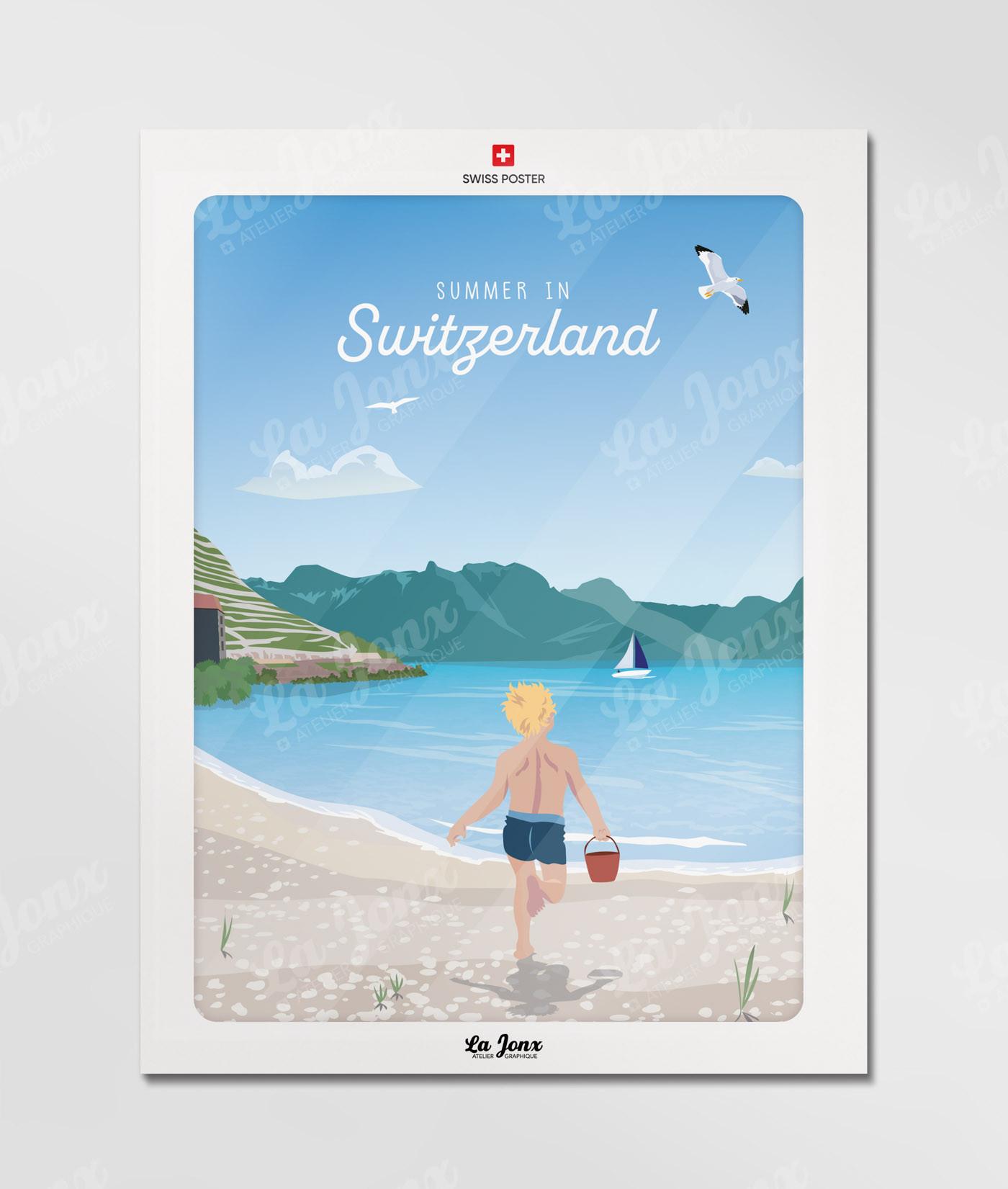 La-Jonx L'été Suisse - Poster  