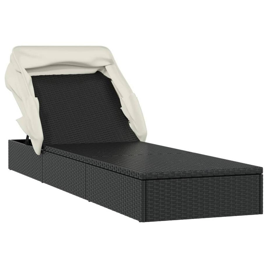 VidaXL Lit de bronzage rotin synthétique  