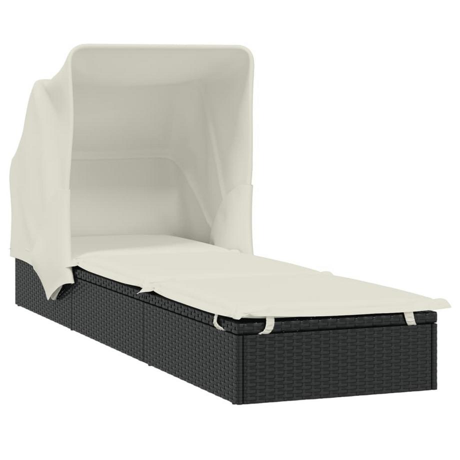 VidaXL Lit de bronzage rotin synthétique  