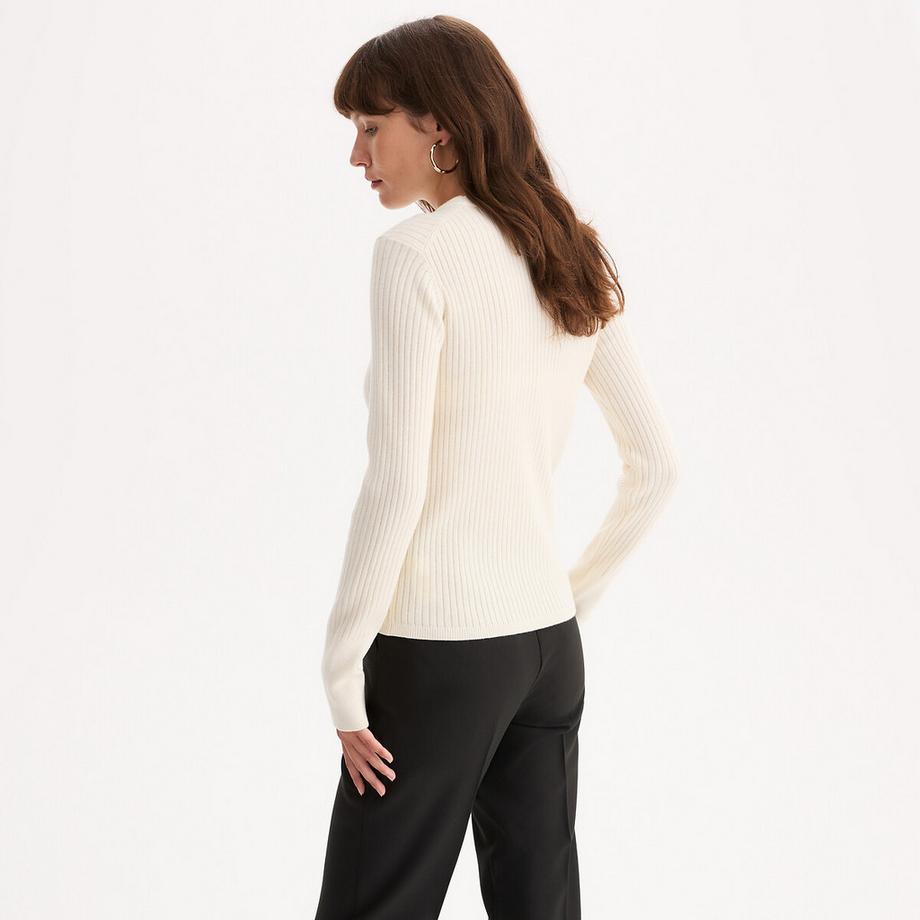 La Redoute Collections Rundhals Pullover Rippstrick  