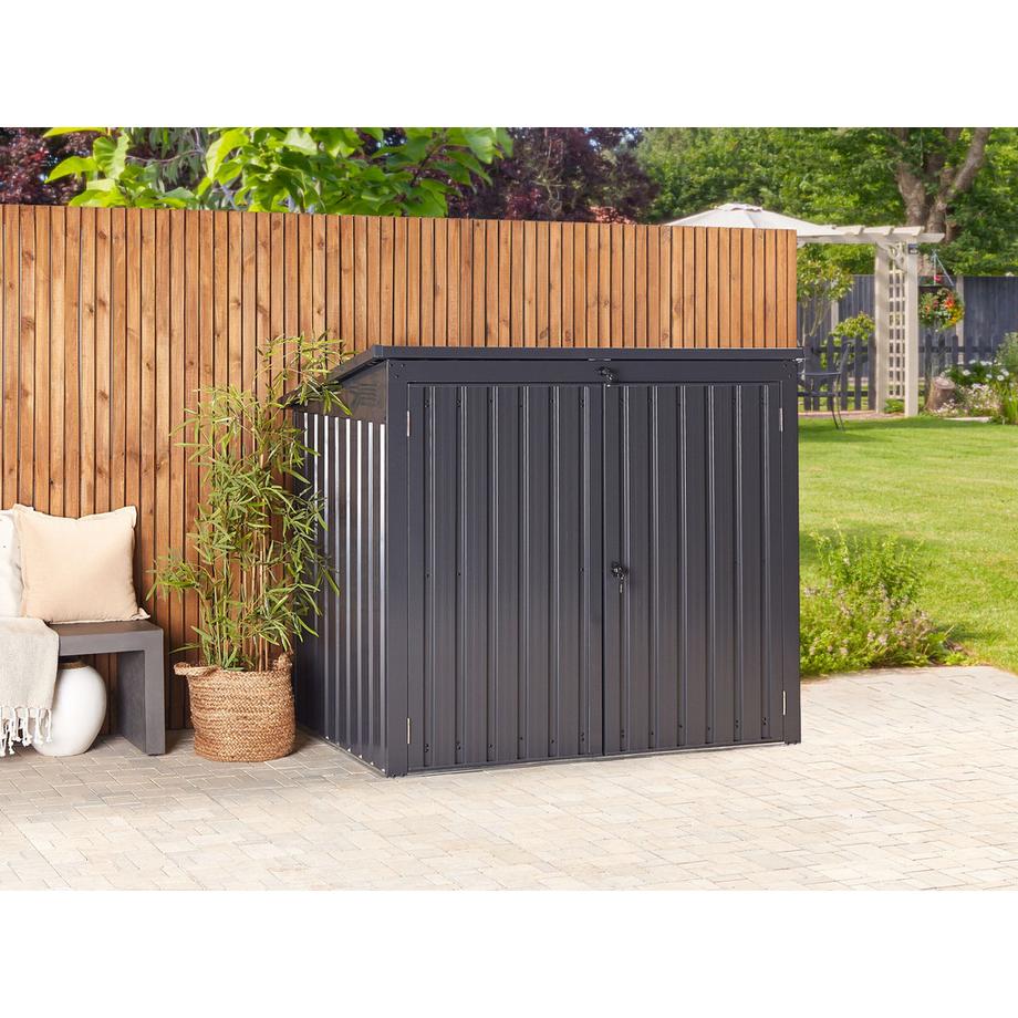 Beliani Geräteschuppen aus Stahl MOENA  