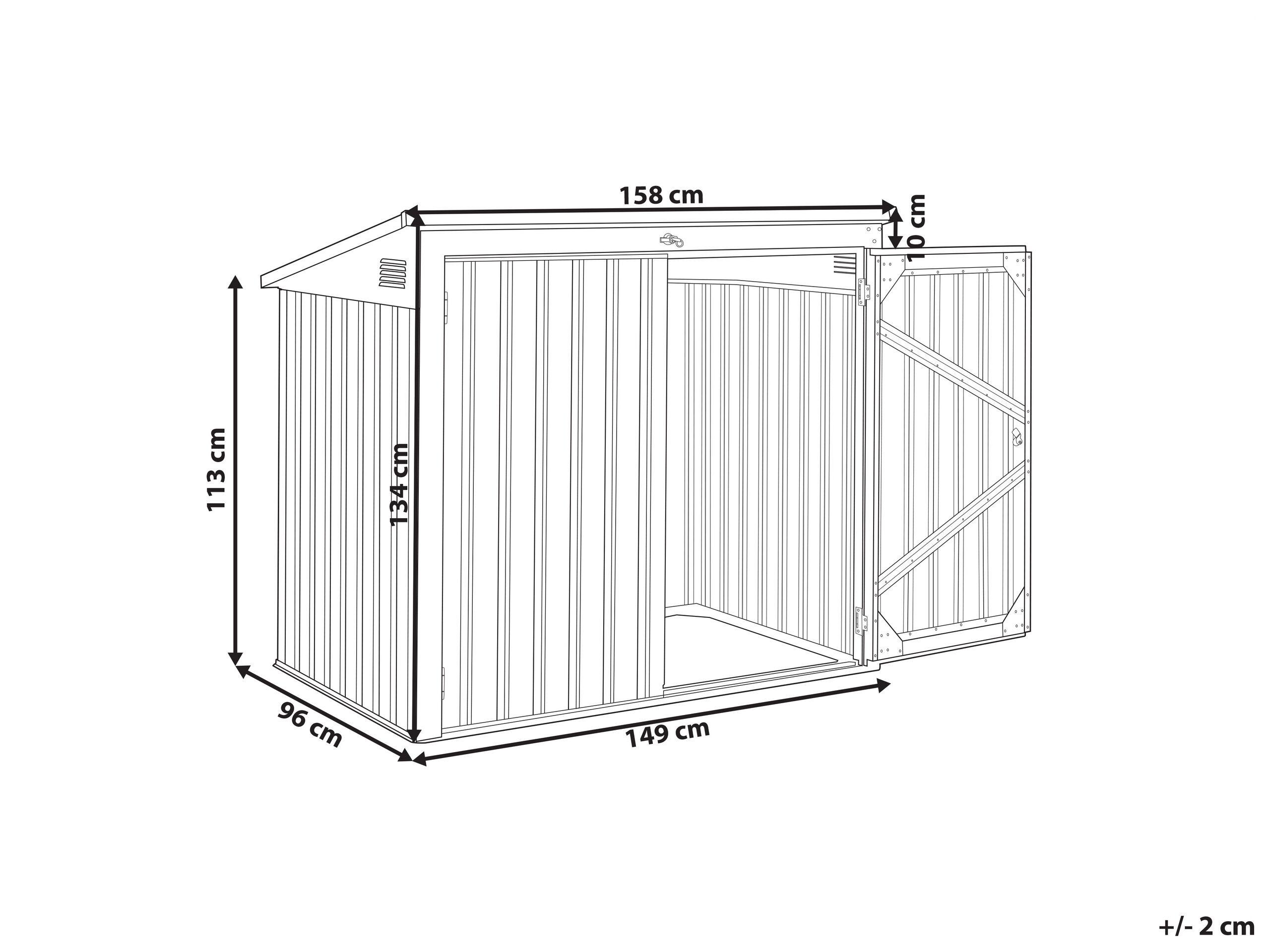 Beliani Remise à outils en Acier MOENA  